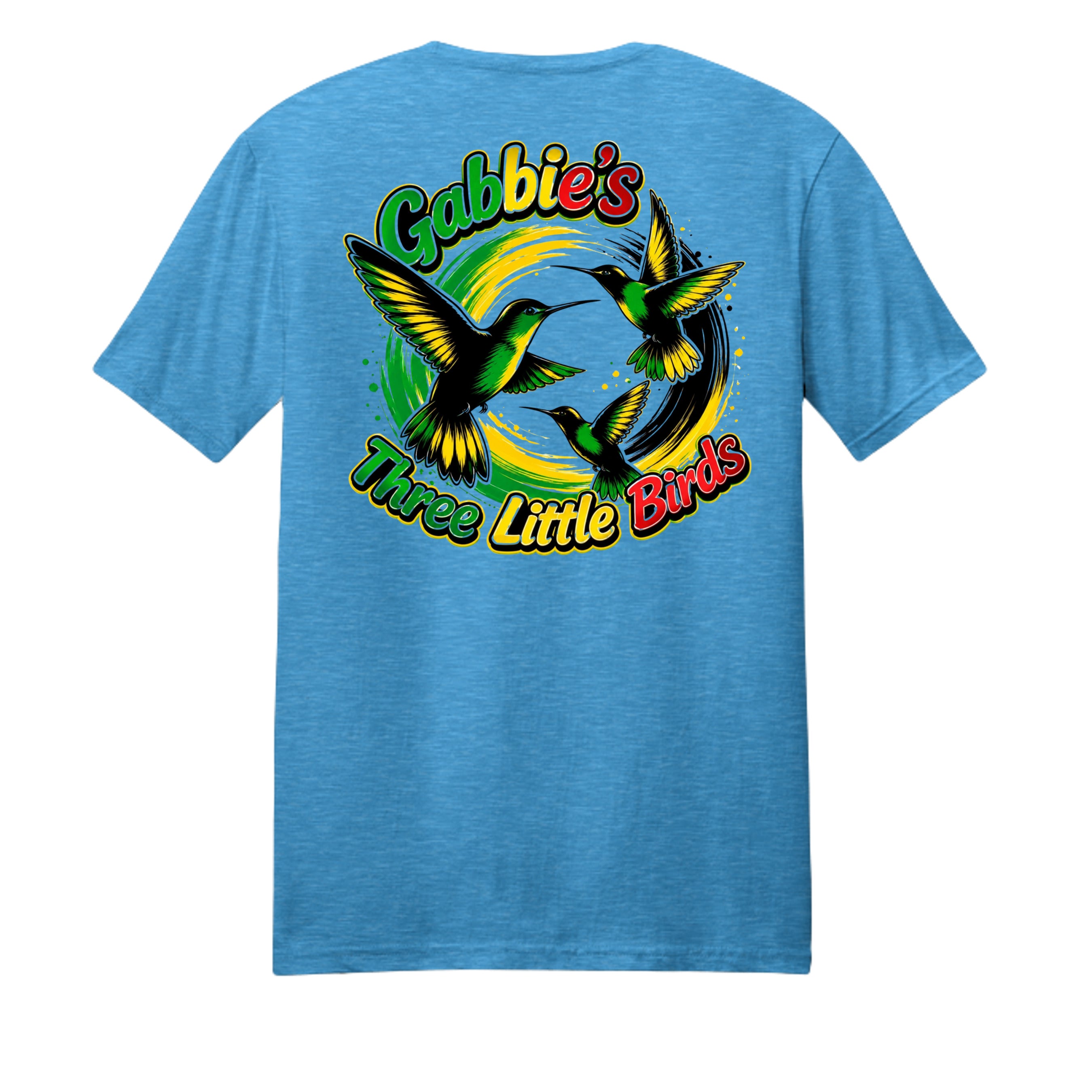 Heathered Bright Turquoise - DM108 - BACK