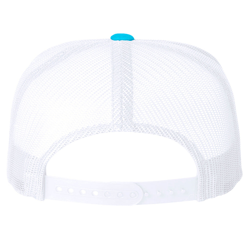 Turquoise/ White - 6606 - BACK